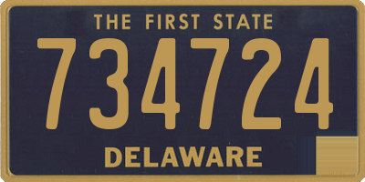 DE license plate 734724