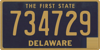 DE license plate 734729