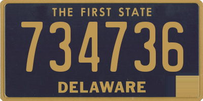 DE license plate 734736