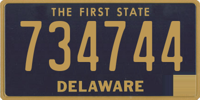 DE license plate 734744