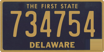 DE license plate 734754