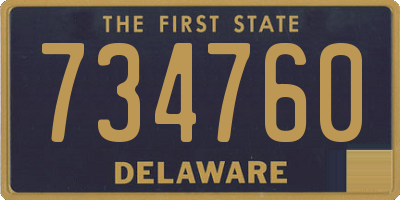 DE license plate 734760