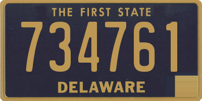 DE license plate 734761