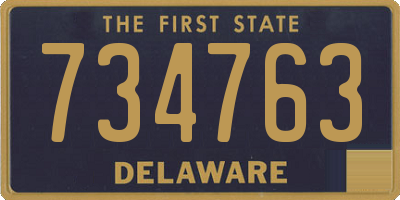 DE license plate 734763