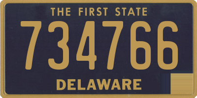 DE license plate 734766