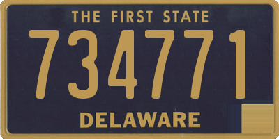 DE license plate 734771