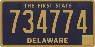 DE license plate 734774