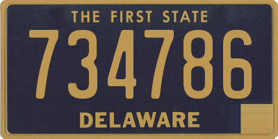 DE license plate 734786