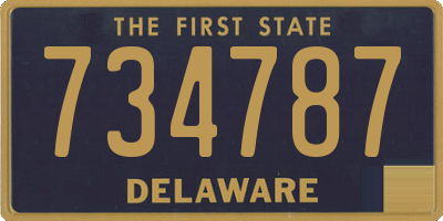 DE license plate 734787