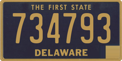 DE license plate 734793