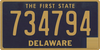 DE license plate 734794