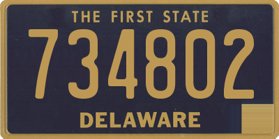 DE license plate 734802