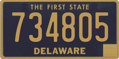 DE license plate 734805
