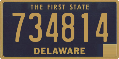 DE license plate 734814