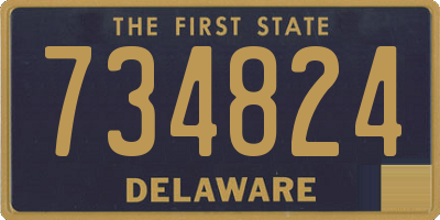 DE license plate 734824