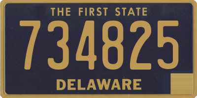 DE license plate 734825