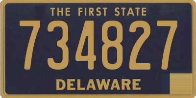 DE license plate 734827