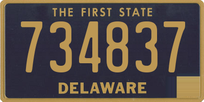 DE license plate 734837