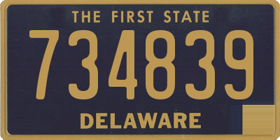 DE license plate 734839