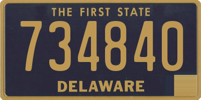 DE license plate 734840