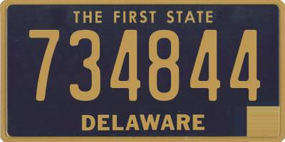 DE license plate 734844