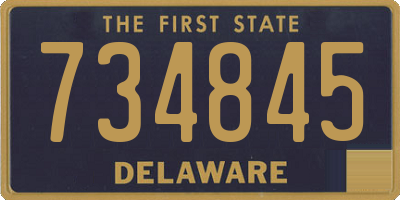 DE license plate 734845