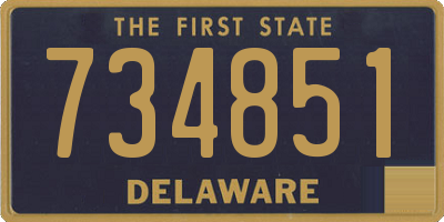 DE license plate 734851