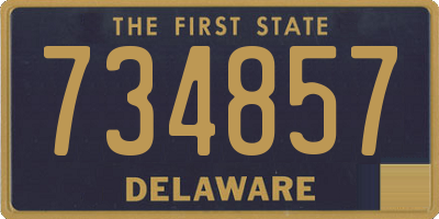 DE license plate 734857