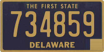 DE license plate 734859