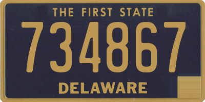 DE license plate 734867