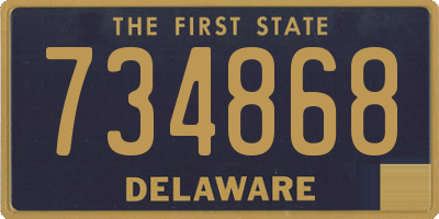 DE license plate 734868