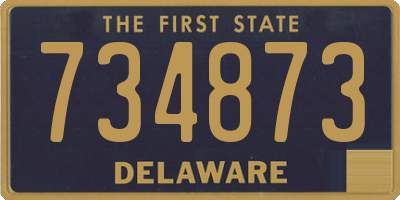 DE license plate 734873