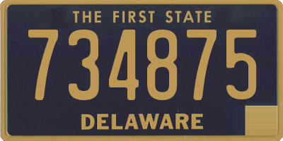 DE license plate 734875