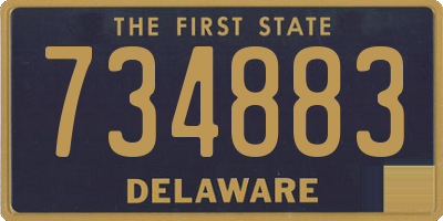 DE license plate 734883
