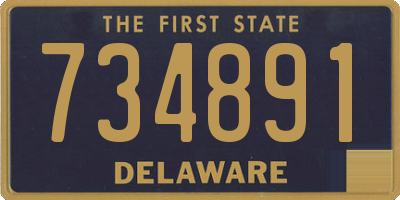 DE license plate 734891