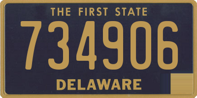 DE license plate 734906