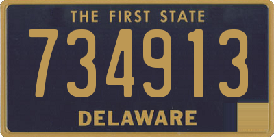 DE license plate 734913