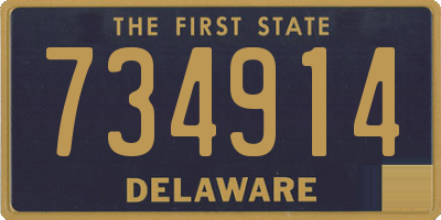 DE license plate 734914