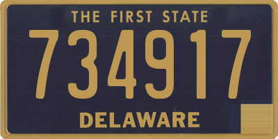 DE license plate 734917