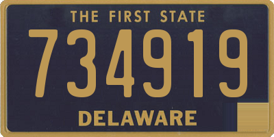 DE license plate 734919