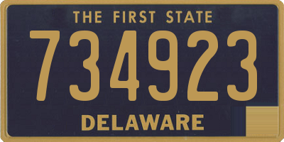 DE license plate 734923