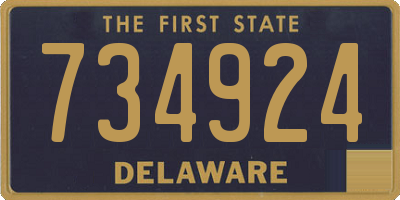 DE license plate 734924