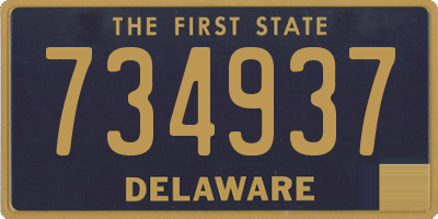 DE license plate 734937