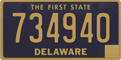 DE license plate 734940