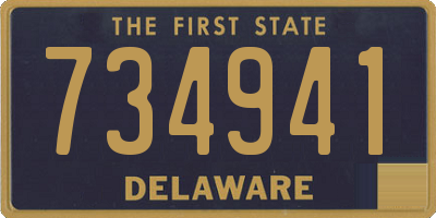 DE license plate 734941