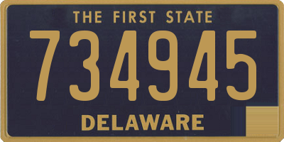 DE license plate 734945