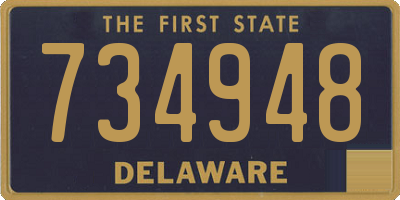 DE license plate 734948