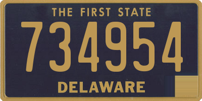 DE license plate 734954