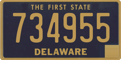 DE license plate 734955