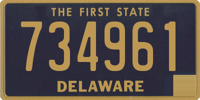 DE license plate 734961